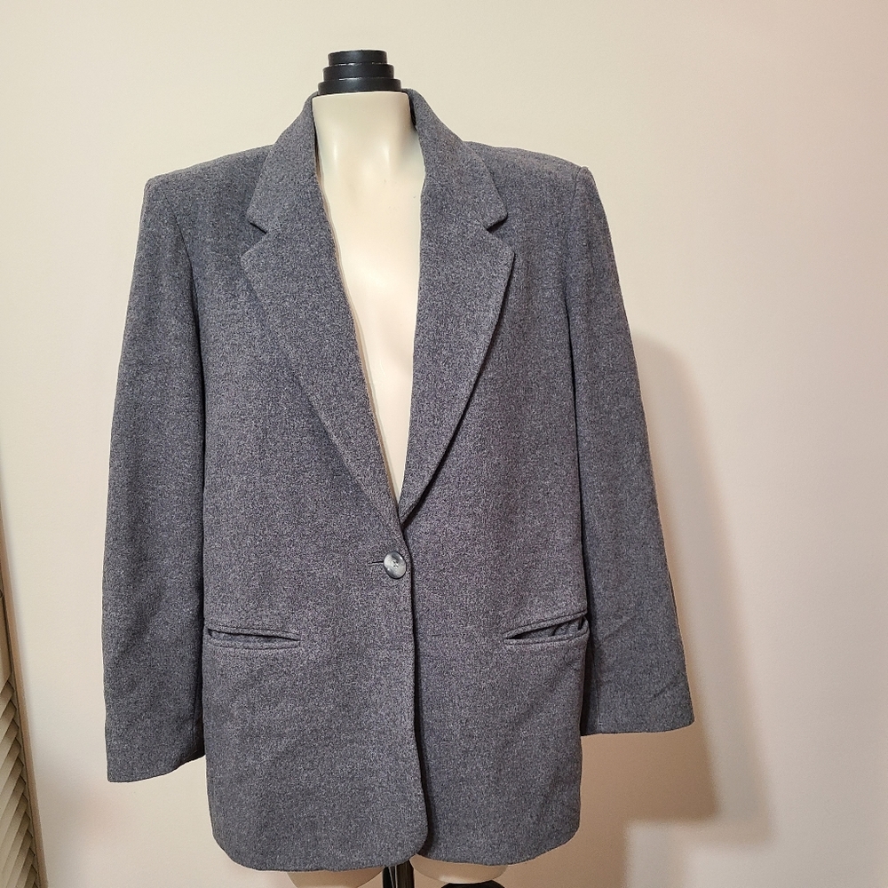 Vintage Lord & Taylor gray wool blazer